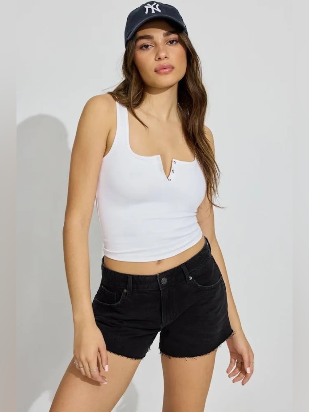 Garage Denim Relaxed A-Line Shorts Black Frayed size 9 29 Festival mid rise